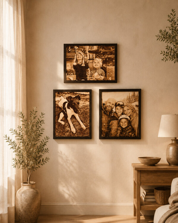 Fotografija spaljena na drvetu – 23 × 31 cm